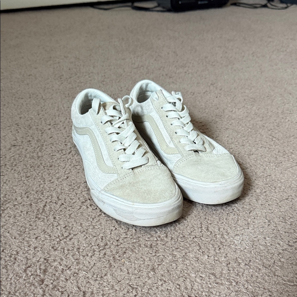 Vans White Suede Sneakers